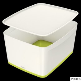 Pojemnik MyBOX duży z pokrywką biało-zielony LEITZ 52161064 (X)