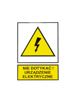 Tabliczka Nie dotykać urządzenie elektryczne ZZ-1eoa/913ZN (X)