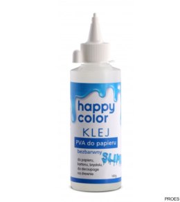 Klej do papieru PVA, butelka 250g, Happy Color HA 3430 0250