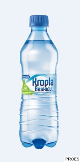 Woda KROPLA BESKIDU gazowana 0.5L butelka PET zgrzewka 12 szt.